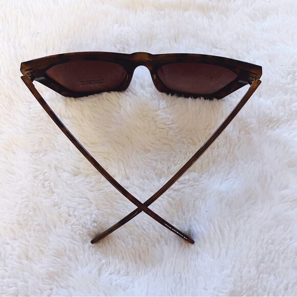 Lucy Tortoise Brown Sleek Square Frame Sunglasses - Picture 9 of 10
